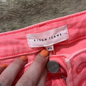 Risen Jeans Pink Denim